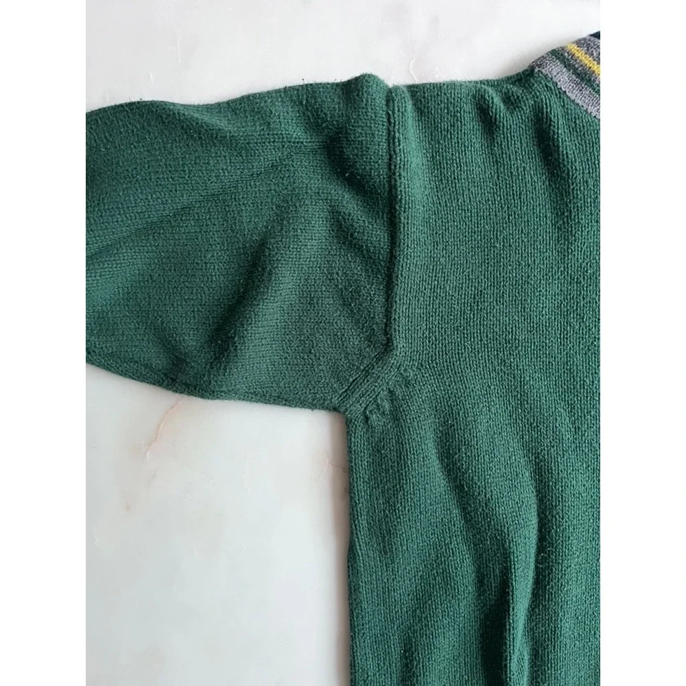 Gymboree‎ Vintage Cotton V-Neck Sweater Green Preppy Classic Boys size XL